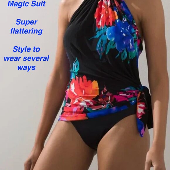 NEW!!!  SOLD OUT IN STORES Magicsuit Flower Child Parker One Piece Swimsuit - Picture 1 of 4